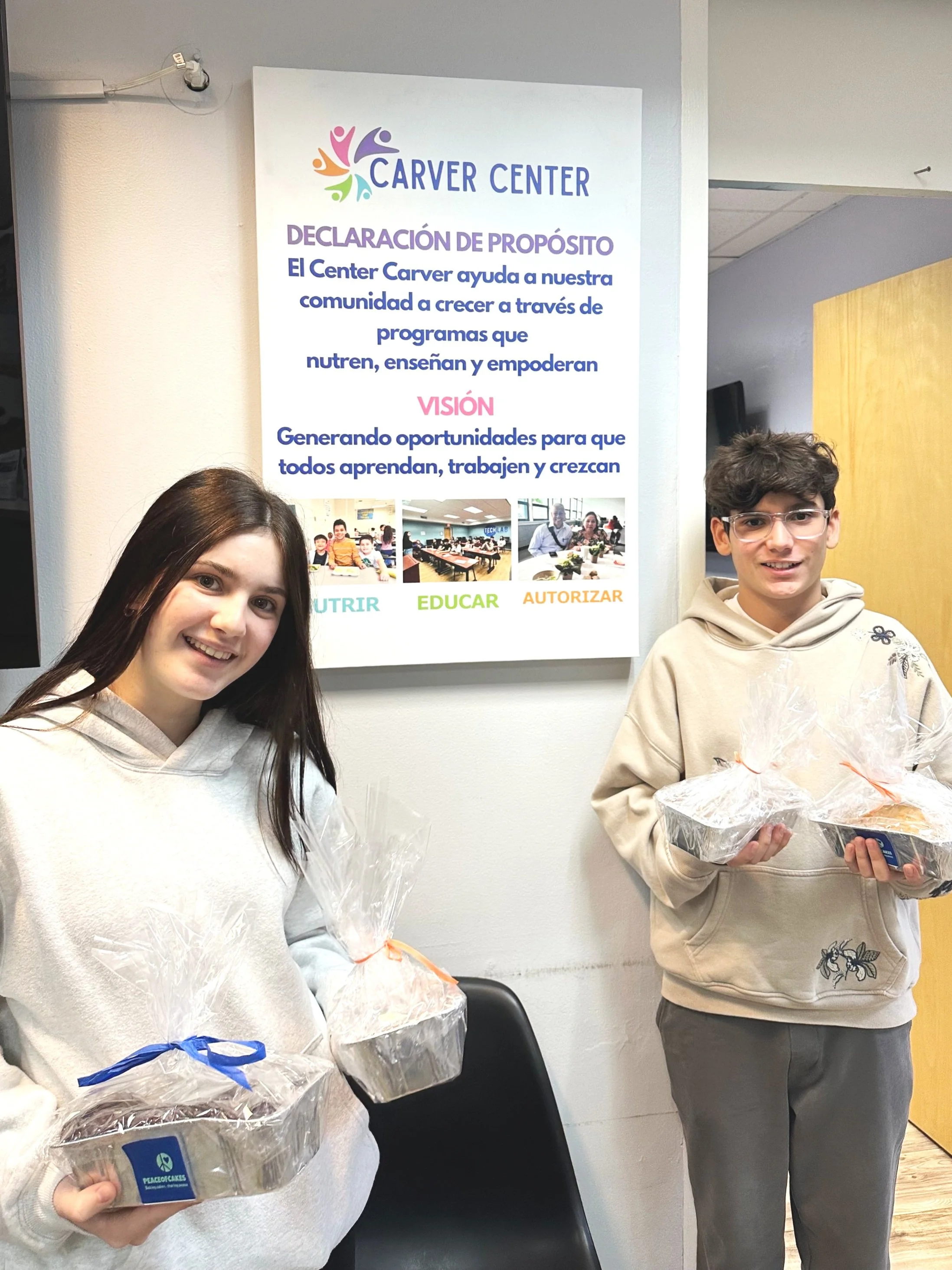 PeaceofCakes community donation visit
